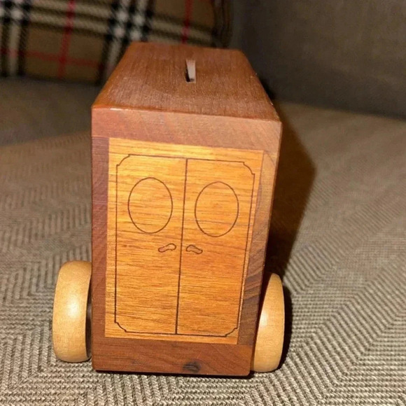 VTG Toystalgia 1980 Wood Truck Coin Bank Betty Crocker Stuffing Mix Toy Train - Picture 7 of 8